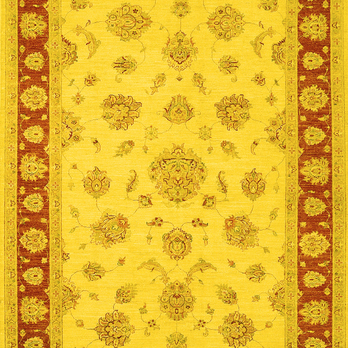 Oriental Yellow Traditional Rug, tr1442yw