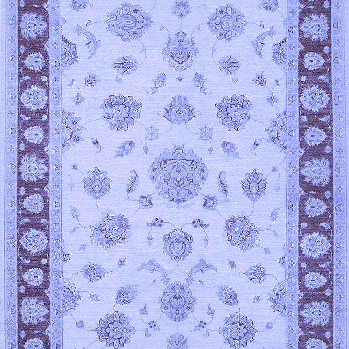 Machine Washable Oriental Blue Traditional Rug, wshtr1442blu