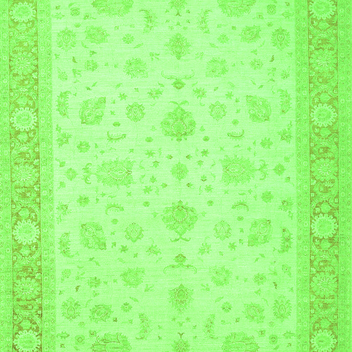 Serging Thickness of Machine Washable Persian Green Traditional Area Rugs, wshtr1443grn