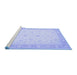 Sideview of Machine Washable Persian Blue Traditional Rug, wshtr1443blu