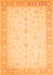 Serging Thickness of Machine Washable Persian Orange Traditional Area Rugs, wshtr1443org