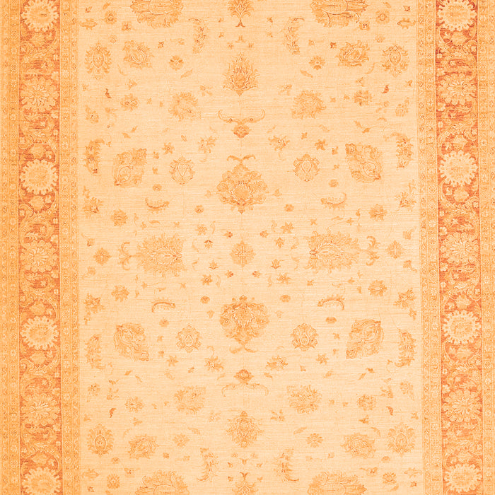 Serging Thickness of Machine Washable Persian Orange Traditional Area Rugs, wshtr1443org