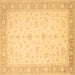 Square Persian Brown Traditional Rug, tr1443brn