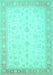 Machine Washable Persian Turquoise Traditional Area Rugs, wshtr1443turq