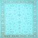 Square Persian Light Blue Traditional Rug, tr1443lblu