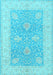 Oriental Light Blue Traditional Rug, tr1444lblu