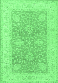 Oriental Emerald Green Traditional Rug, tr1444emgrn