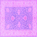 Square Oriental Purple Traditional Rug, tr1444pur