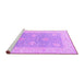 Sideview of Machine Washable Oriental Purple Traditional Area Rugs, wshtr1444pur