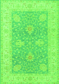 Oriental Green Traditional Rug, tr1444grn