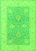 Oriental Green Traditional Rug, tr1444grn