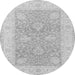 Square Oriental Gray Traditional Rug, tr1444gry