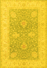 Oriental Yellow Traditional Rug, tr1444yw