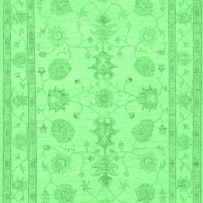 Machine Washable Oriental Emerald Green Traditional Area Rugs, wshtr1445emgrn