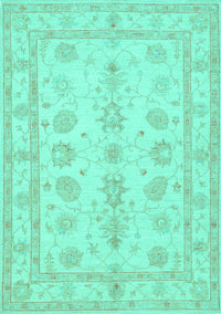 Oriental Turquoise Traditional Rug, tr1445turq