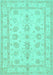 Oriental Turquoise Traditional Rug, tr1445turq
