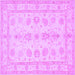 Square Oriental Purple Traditional Rug, tr1445pur