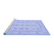 Sideview of Machine Washable Oriental Blue Traditional Rug, wshtr1445blu