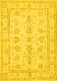 Oriental Yellow Traditional Rug, tr1445yw