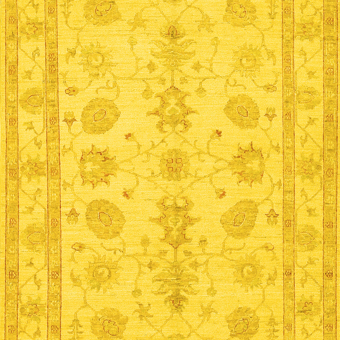 Oriental Yellow Traditional Rug, tr1445yw