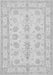 Serging Thickness of Machine Washable Oriental Gray Traditional Rug, wshtr1445gry