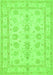 Oriental Green Traditional Rug, tr1445grn