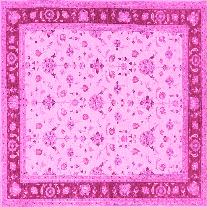 Square Persian Pink Traditional Rug, tr1446pnk
