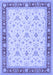 Machine Washable Persian Blue Traditional Rug, wshtr1446blu