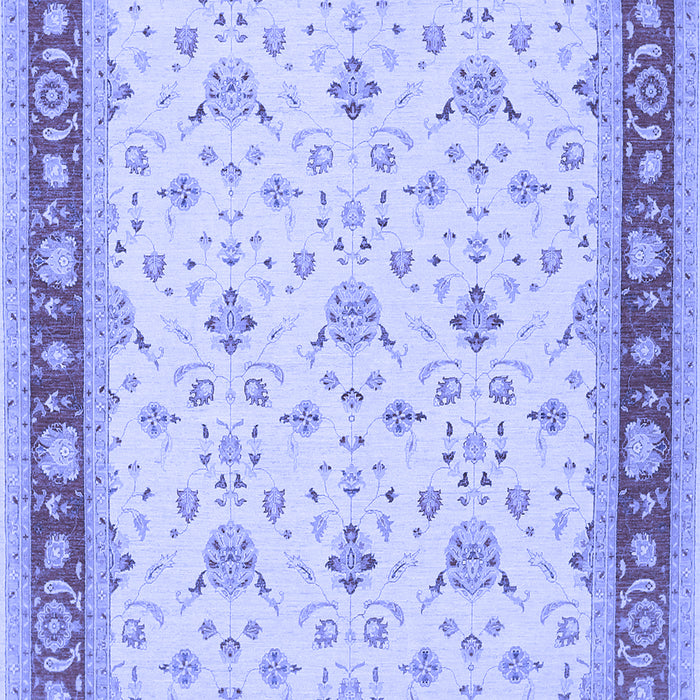 Machine Washable Persian Blue Traditional Rug, wshtr1446blu