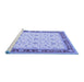 Sideview of Machine Washable Persian Blue Traditional Rug, wshtr1446blu