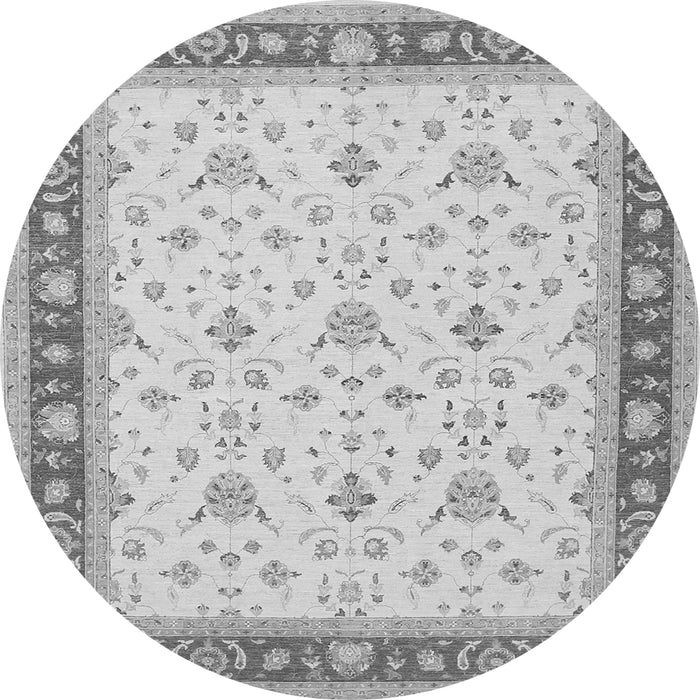 Machine Washable Persian Gray Traditional Rug, wshtr1446gry