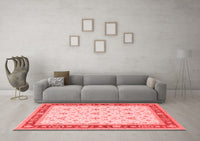 Machine Washable Persian Red Traditional Rug, wshtr1446red