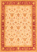 Serging Thickness of Machine Washable Persian Orange Traditional Area Rugs, wshtr1446org