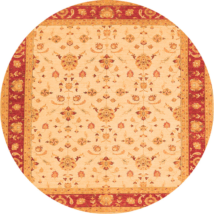 Square Persian Orange Traditional Rug, tr1446org