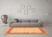 Machine Washable Persian Orange Traditional Area Rugs in a Living Room, wshtr1446org