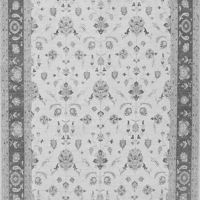 Serging Thickness of Machine Washable Persian Gray Traditional Rug, wshtr1446gry