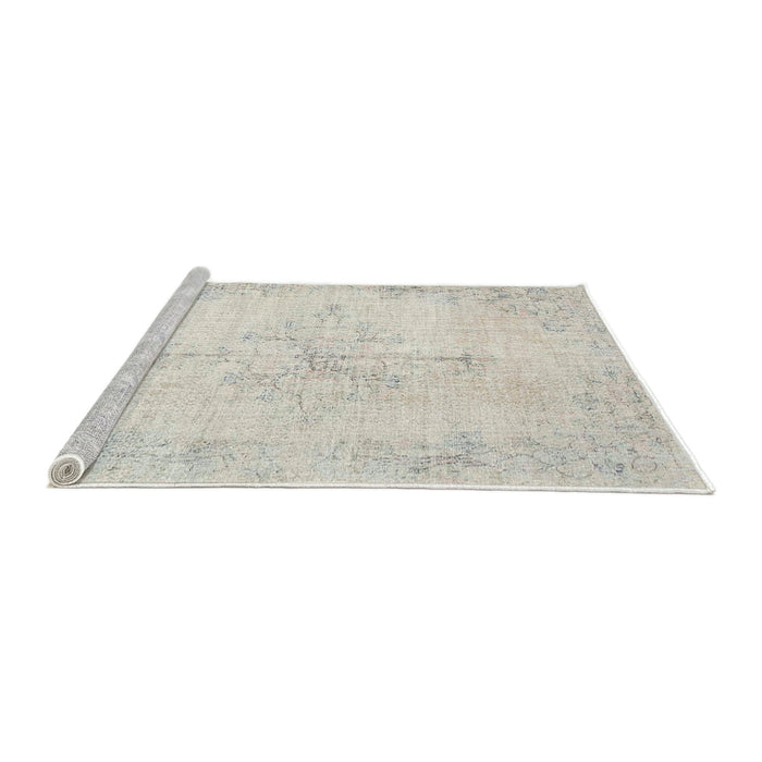 Sideview of Machine Washable Traditional White Gold Rug, wshtr1447