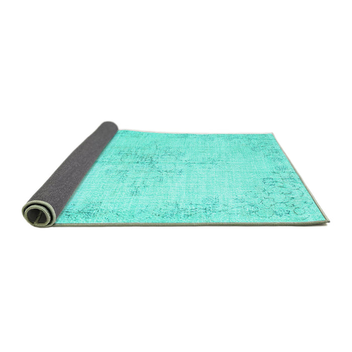 Sideview of Persian Turquoise Traditional Rug, tr1447turq