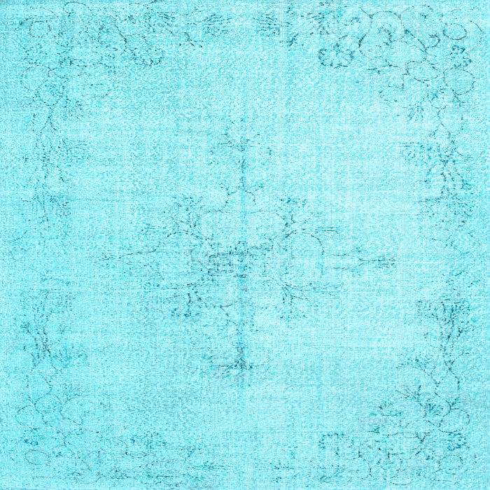 Square Machine Washable Persian Light Blue Traditional Rug, wshtr1447lblu