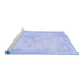 Sideview of Machine Washable Persian Blue Traditional Rug, wshtr1447blu