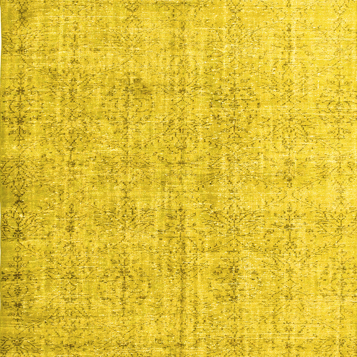Machine Washable Persian Yellow Traditional Rug, wshtr1448yw