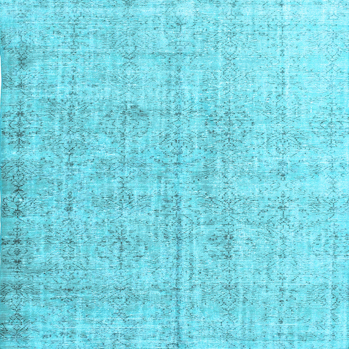 Square Machine Washable Persian Light Blue Traditional Rug, wshtr1448lblu