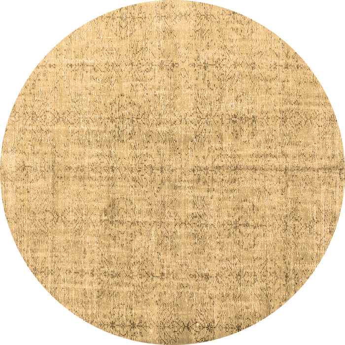 Round Machine Washable Persian Brown Traditional Rug, wshtr1448brn