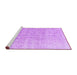 Sideview of Machine Washable Persian Purple Traditional Area Rugs, wshtr1448pur