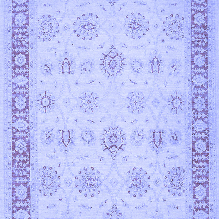 Machine Washable Oriental Blue Traditional Rug, wshtr1449blu