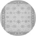 Square Oriental Gray Traditional Rug, tr1449gry