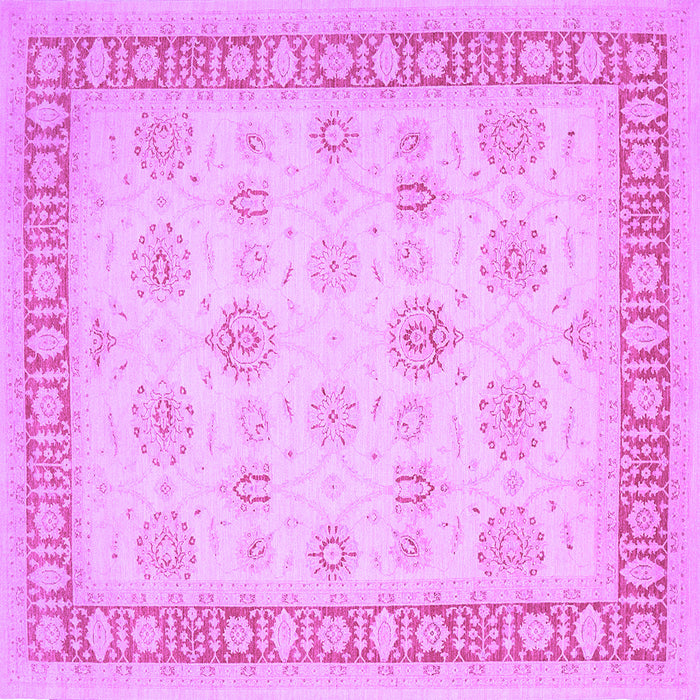 Square Machine Washable Oriental Purple Traditional Area Rugs, wshtr1449pur
