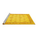 Sideview of Machine Washable Oriental Yellow Traditional Rug, wshtr1449yw