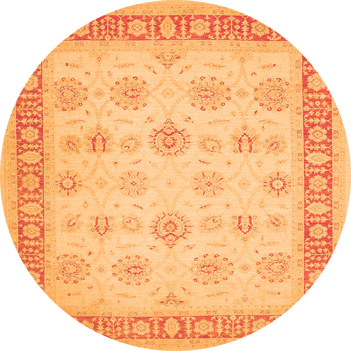Machine Washable Oriental Orange Traditional Area Rugs, wshtr1449org