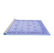 Sideview of Machine Washable Oriental Blue Traditional Rug, wshtr1449blu